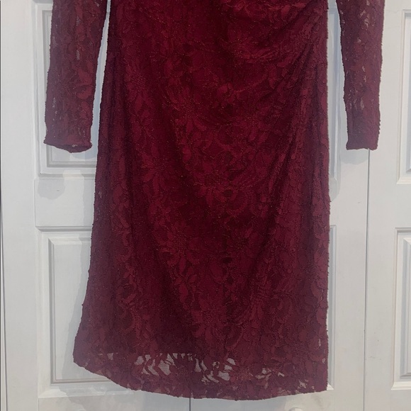 Lauren Ralph Lauren Deep Red Lace Dress - Picture 6 of 10